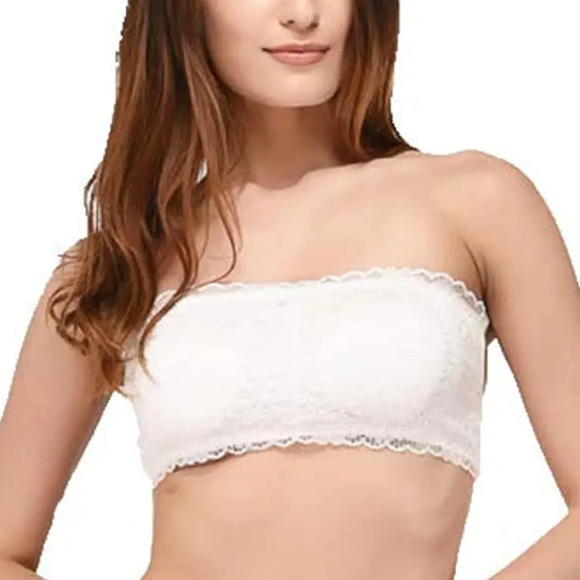 Vish2RV Women's Strapless Padded Tube Bra – Free Size, Seamless & Wire-Free